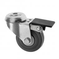 FS Series Rubber Caster Wheels Bolt Hole
