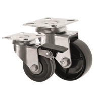 BUDGET Light Duty Castors with Top Plate Fitting