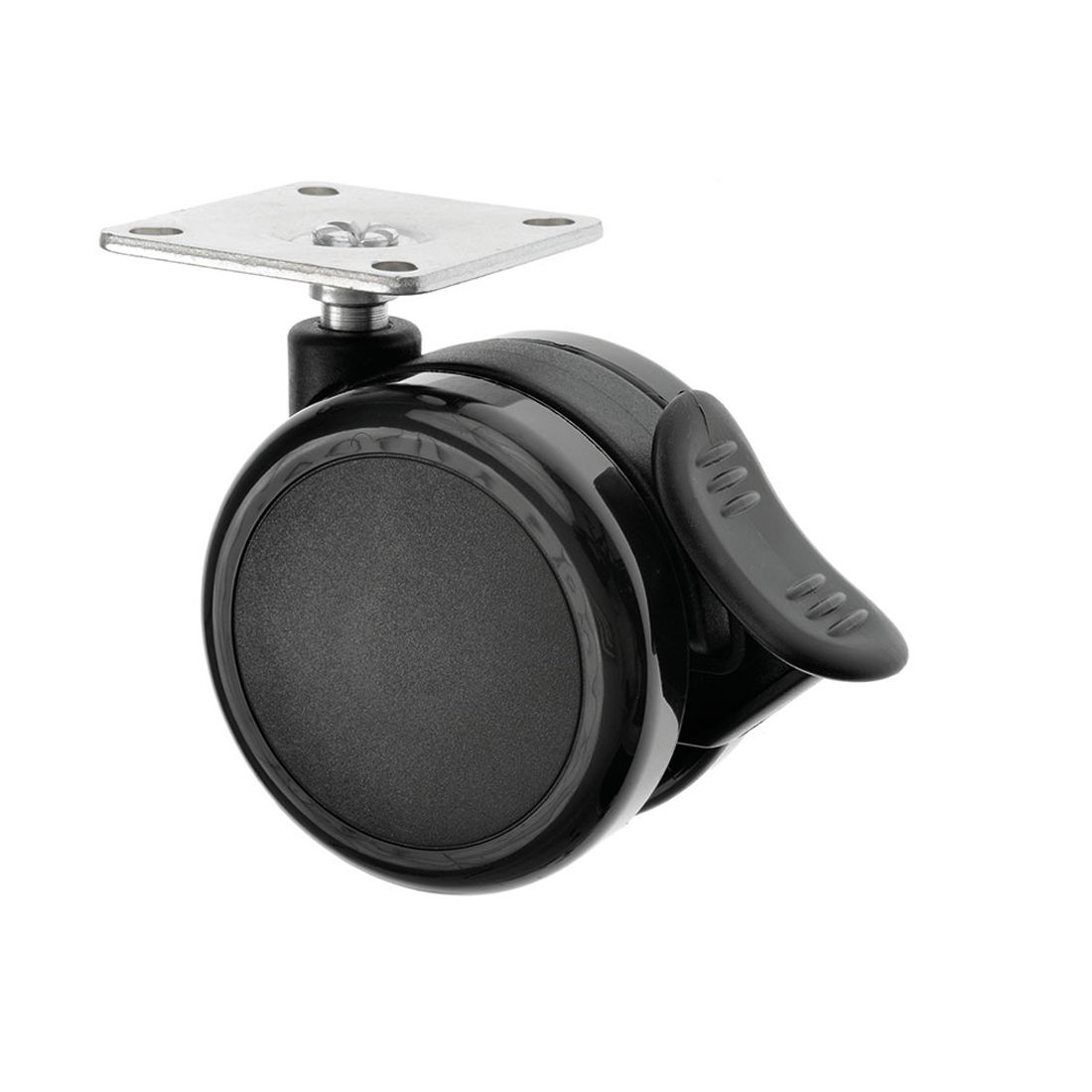Office Chair Castors Twin Plastic Wheel Plate Fitting