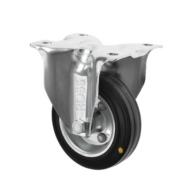 160mm Fixed Castor with an Anti Static Rubber Wheel