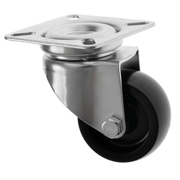 50mm Swivel Plastic Castor Black Wheel