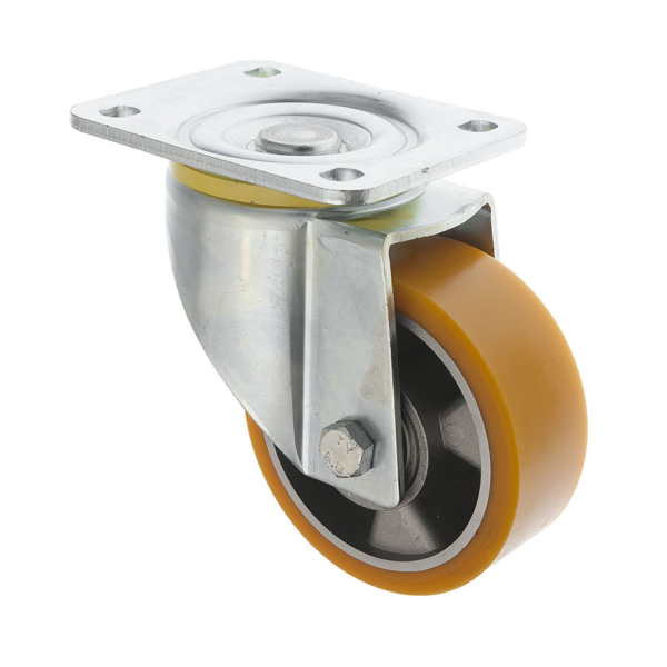 200mm Heavy Duty Swivel Castors Polyurethane Aluminium Wheel 800kg