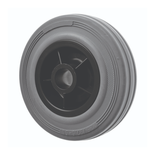 125mm Medium/Heavy Duty Non Marking Grey Rubber Wheel