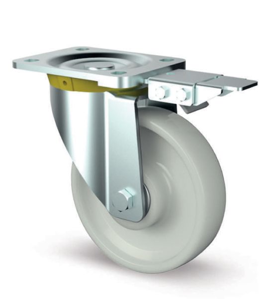 200mm Heavy Duty Nylon Castor Wheel with Directional Lock