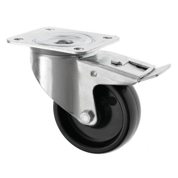 125mm High Temperature Casters with Brake & Phenolic Wheel