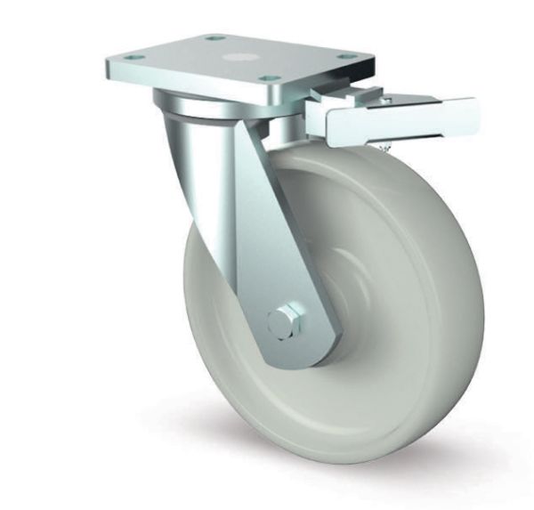200mm Heavy Duty Nylon Castor Wheel