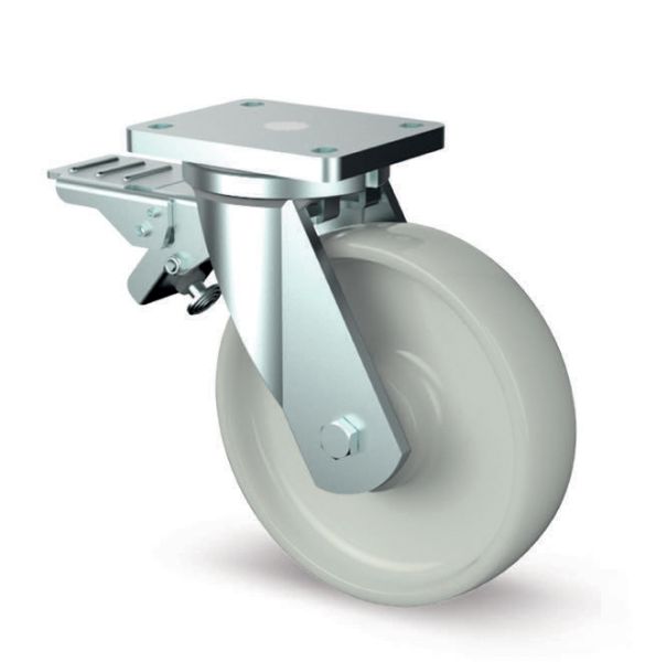200mm Heavy Duty Swivel Castor Nylon Wheel