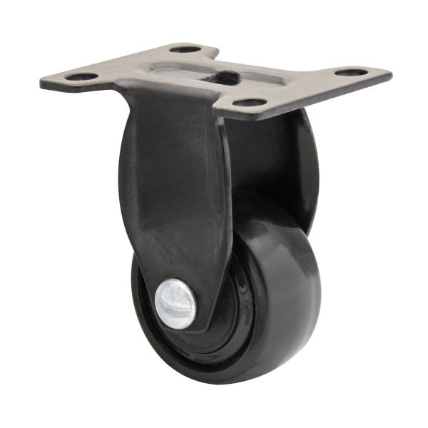 Furniture Castor 25mm Soft Black Fixed Castor 3C-Series