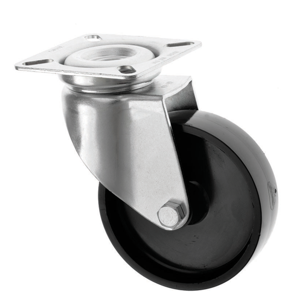 75mm Swivel Plastic Castor Black Wheel