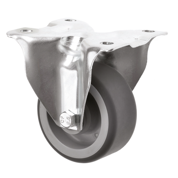 80mm Fixed Castors Grey Polyurethane Wheel