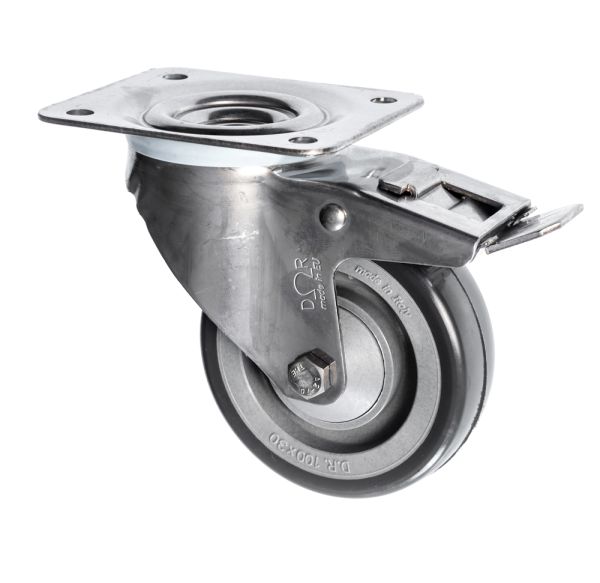 Electro Conductive Castors 80mm Polyurethane Wheel and Brake