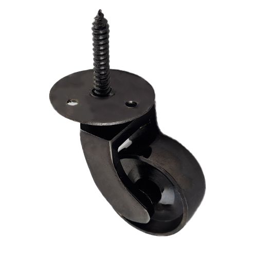 Black Nickel Castor Wheels 38mm with Screw Fitting 1