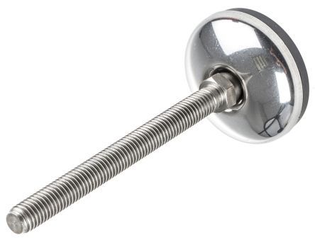 Stainless Steel Adjustable Feet with Rubber Core 100mm Dia. M16 x 100mm
