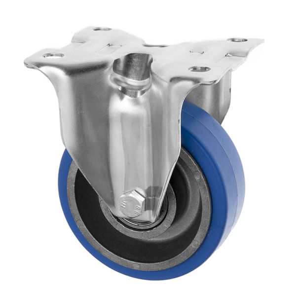 100mm Fixed Castor High Temperature Resistant Rubber Wheel