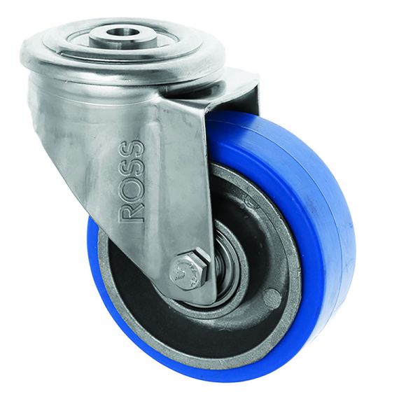 100mm Stainless Steel High Temperature Castor with Rubber Wheel