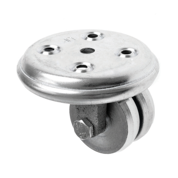 50mm Low Level Castors with Twin Steel Wheel