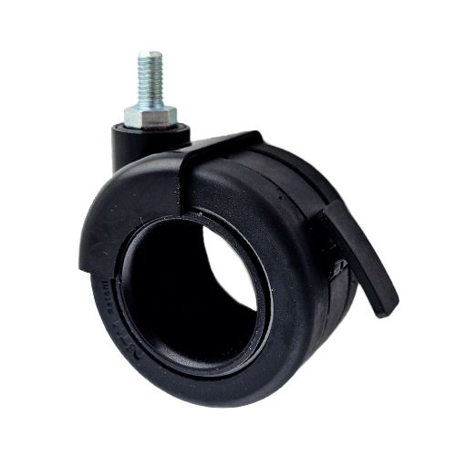 Twin Black Braked Contemporary Castor M10x15