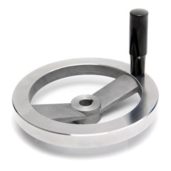 Spoked Aluminium Control Handwheel 18mm Bore Diameter