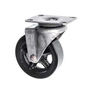 125mm Soft Tread Vintage Furniture Castor Cast Iron Wheel 