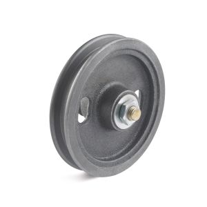 V-Grooved Cast Iron Wheels with M10 x 74mm Roller Bearing Axle