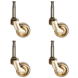 32mm Brass Castors with Peg and Socket Fitting