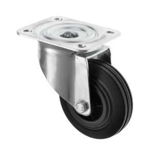 160mm Black Rubber Swivel Castor Wheel