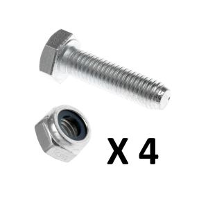 M10 x 40 Bolt and M10 Nyloc Nut 4 Pack