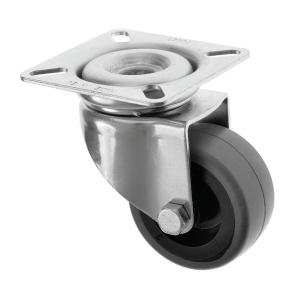 50mm Light Duty Swivel Castors Grey Rubber Wheel 