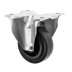 80mm Fixed Castor Grey Rubber Wheel
