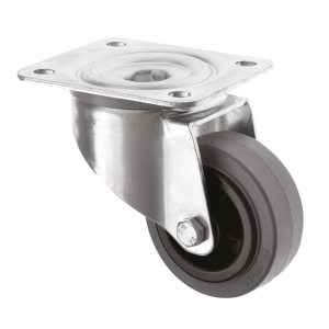 80mm Swivel Castors Grey Rubber Wheel