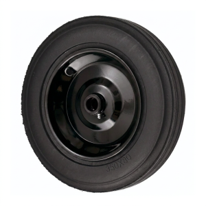 280mm Heavy Duty Solid Rubber Wheel on a Metal Centre with bearings 