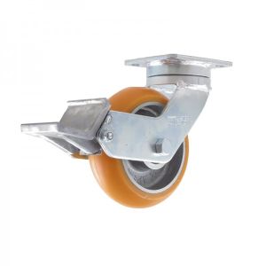 Swivel Kingpinless Castors with Brake and 150mm Ergonomic Wheel