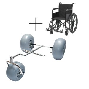 WheelEEZ Beach Wheelchair Conversion Kit with chair