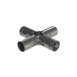 Nickel Plated Metal Crossover Bracket to Connect ABS Coated Pipes ES-5-NI