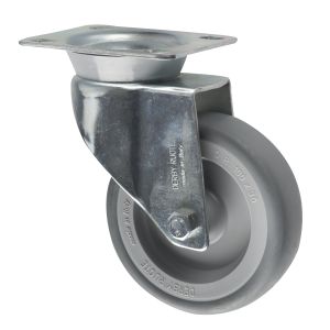 60mm Zinc Plated Retail Castor Thermoplastic Rubber Wheel