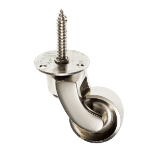 Nickel Castor Wheels 25mm with Screw Fitting