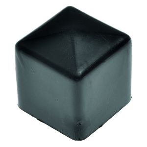 25.4 x 25.4mm Square Black Plastic Ferrule