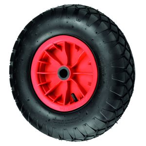 Pneumatic Tyred Wheel 400mm Diameter with Roller Bearings Diamond Tread
