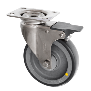 125mm Swivel Stainless Steel Braked Castor 