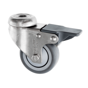 60mm Bolt Hole Thermoplastic Rubber Castors with Brake
