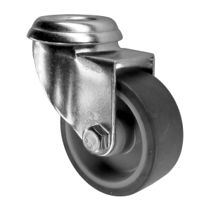 50mm Swivel Bolt Hole Castors Grey Rubber Wheel M10 FS