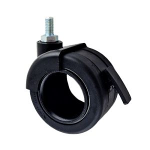 Twin Black Braked Contemporary Castor M10x15