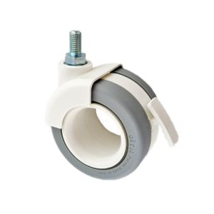 Contemporary Grey Furniture Castor Braked 65mm M8x15 Stem