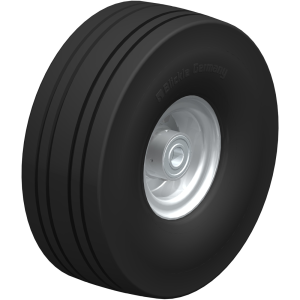 306mm Heavy Duty Super-Elastic Solid Rubber Wheel 20mm Bore 450kg