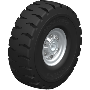 306mm Heavy Duty Super-Elastic Solid Rubber Wheel 25mm Bore 700kg