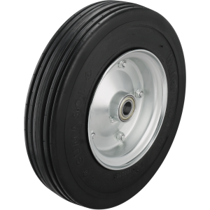 405mm Heavy Duty Super-Elastic Solid Rubber Wheel 25mm Bore 950kg