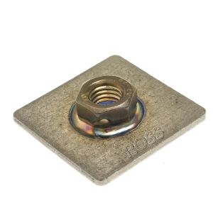40 x 40mm Square Stainless Steel M10 Threaded Weld Plates