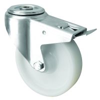 Nylon Castors with Brake Bolt Hole Fitting
