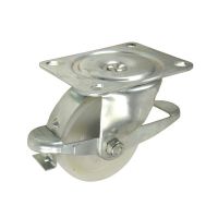 Flexello White Nylon Braked Castor - 61 SERIES
