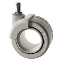 Modern Castors 65mm White Wheels Stem Fitting